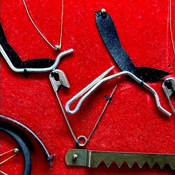 Vintage Steampunk Wall Art | Red Velvet Background | Industrial Chic Steampunk - Picture 9 of 12